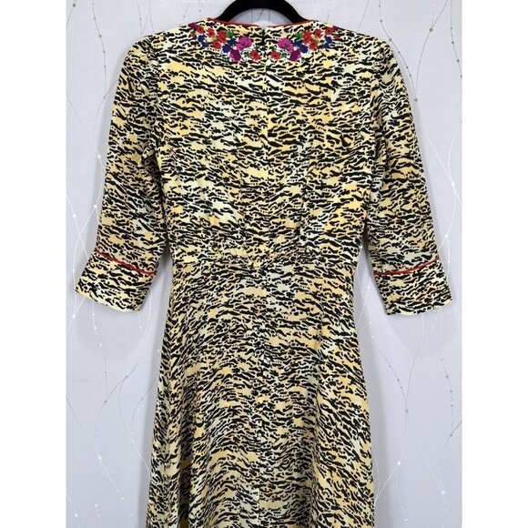 SALONI Tiger Print Silk Midi Dress $695 - Picture 10 of 15